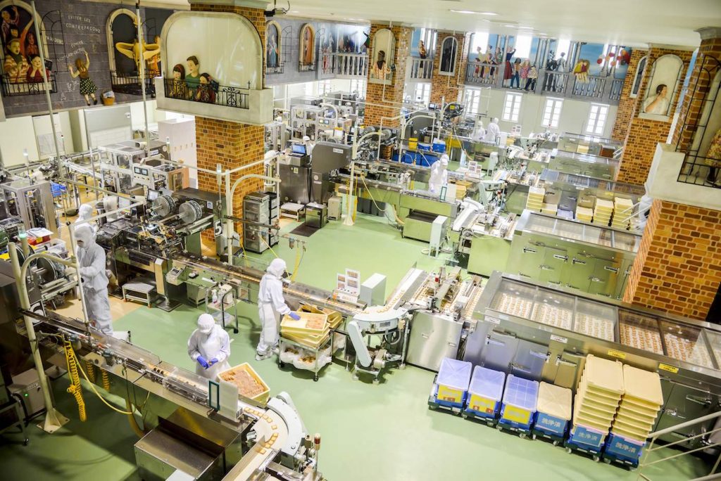 Operators work in Chocolate factory
